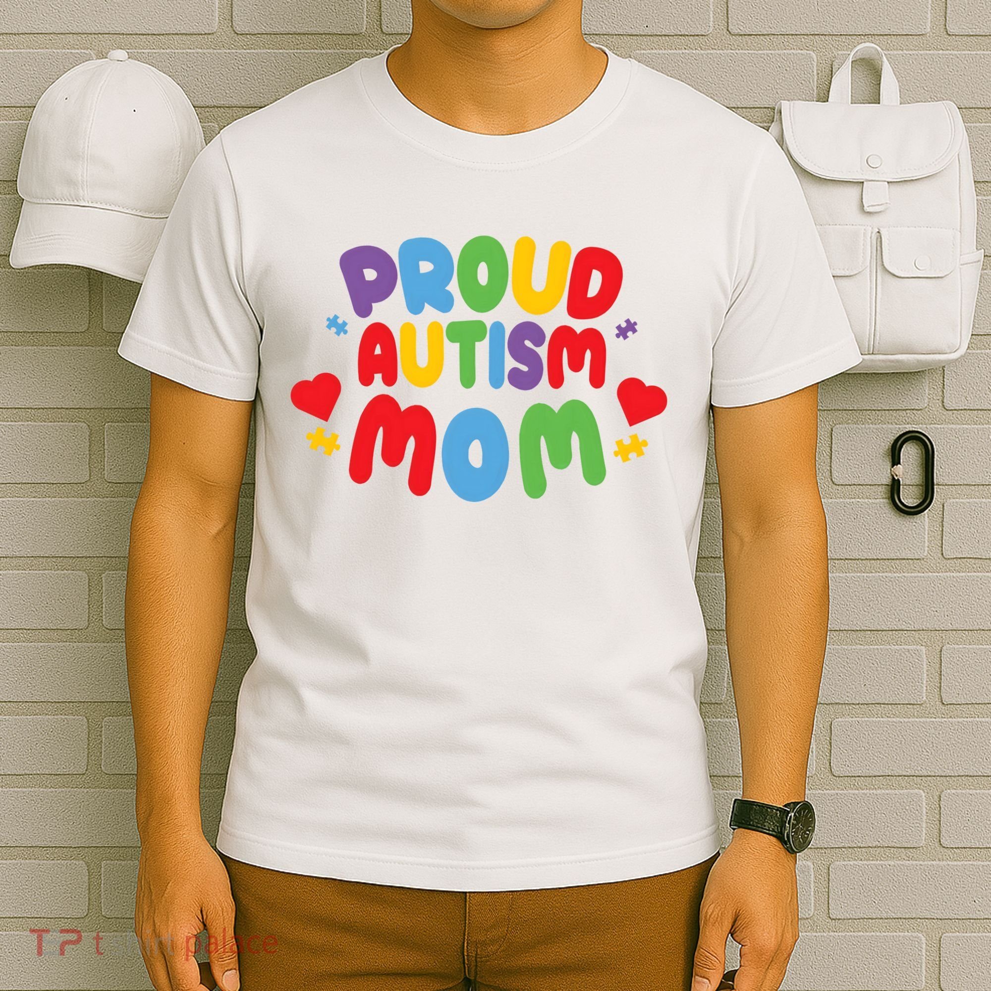 Proud Autism Mom Colorful Awareness T-Shirt