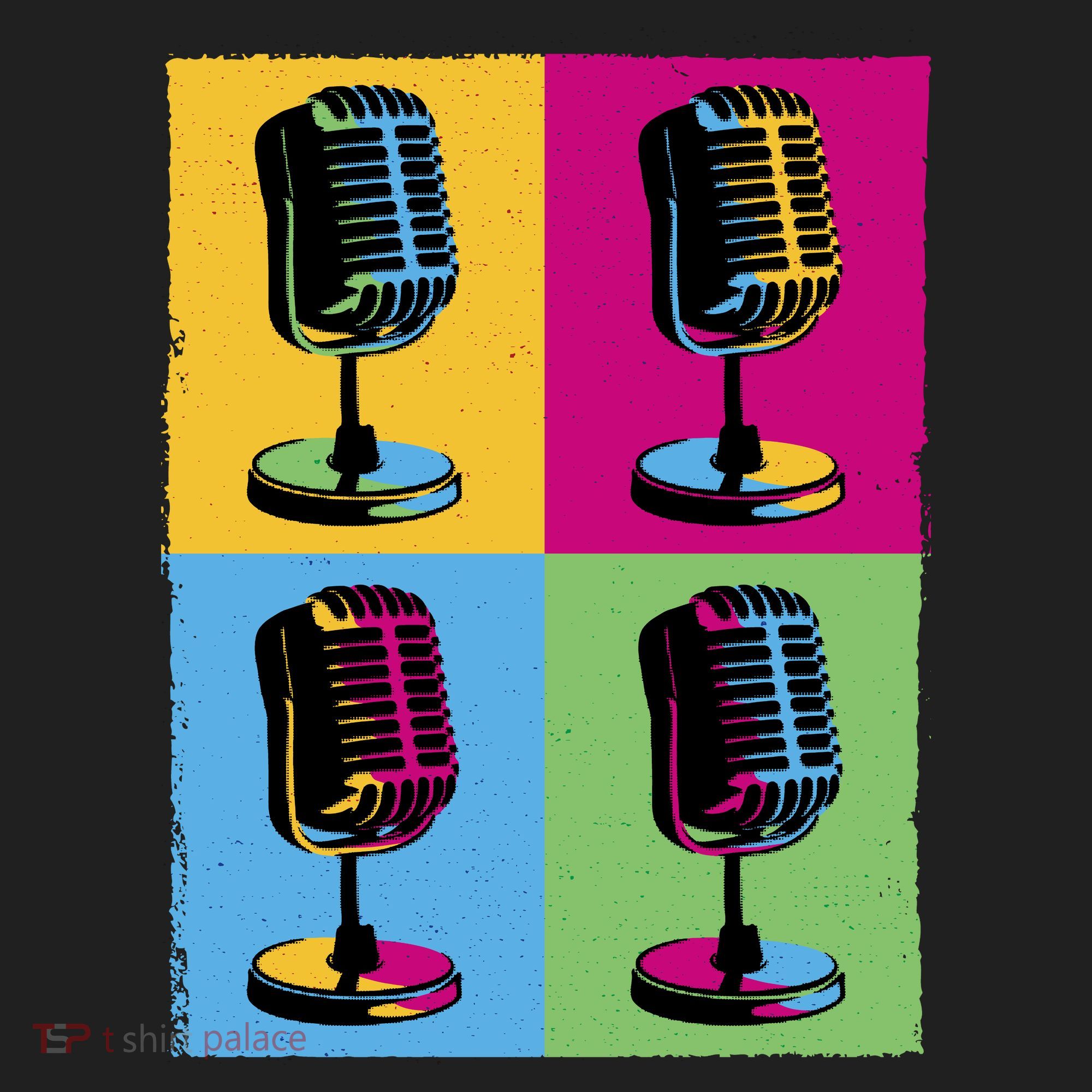 Pop Art Microphone Music Women's Sweatshirt