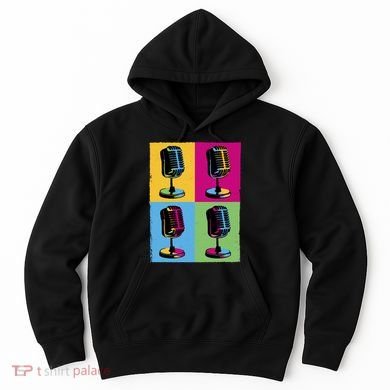 Pop Art Microphone Music Hoodie