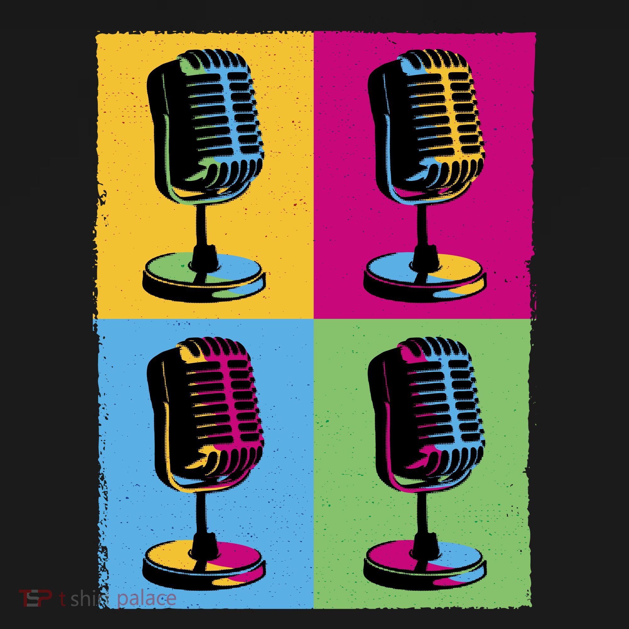 Pop Art Microphone Music Hoodie