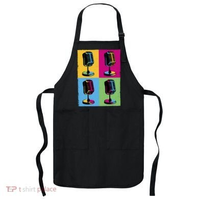 Pop Art Microphone Music Apron