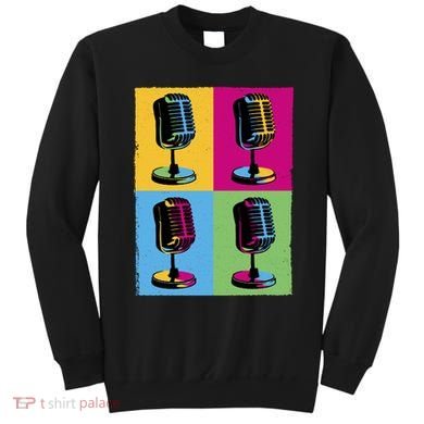 Pop Art Microphone Music Sweatshirt