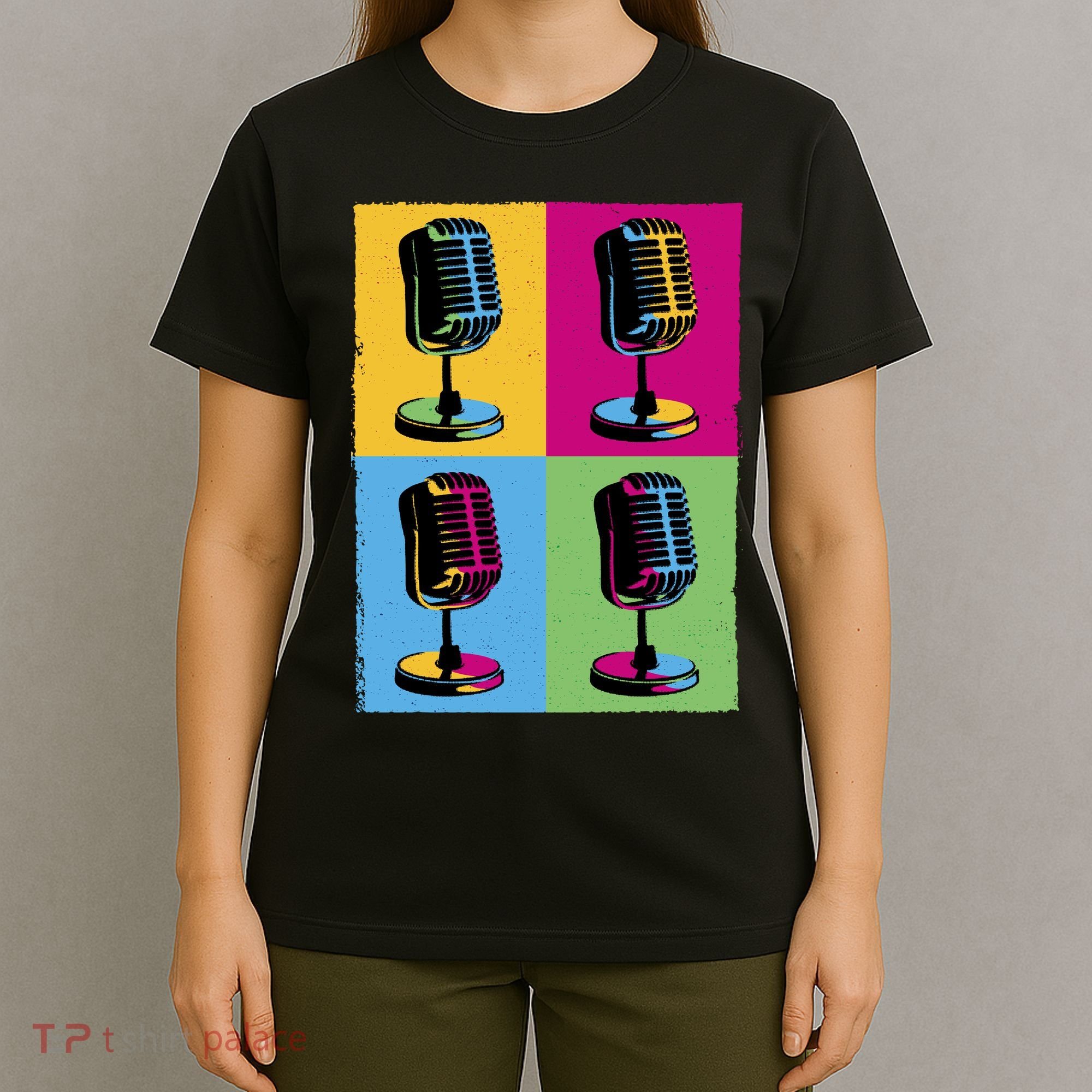 Pop Art Microphone Music T-Shirt