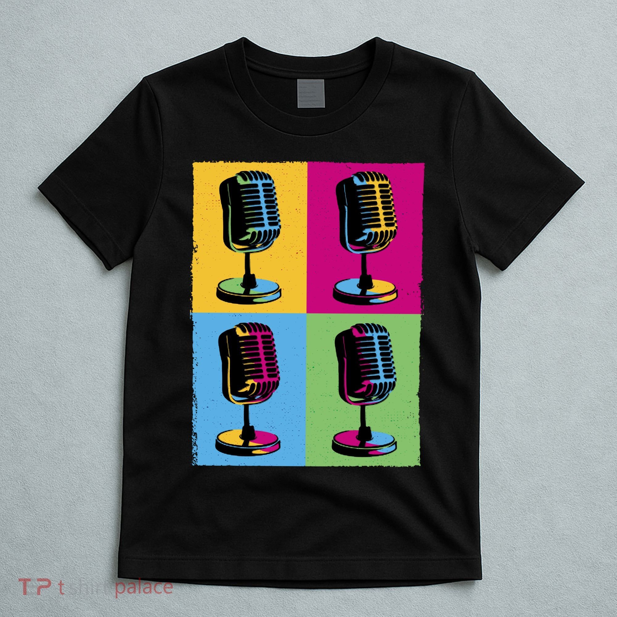 Pop Art Microphone Music T-Shirt