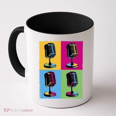 Pop Art Microphone Music Coffee Mug