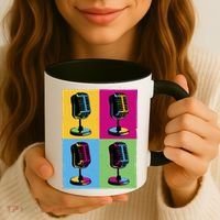 Pop Art Microphone Music Coffee Mug thumb 3