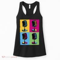 Pop Art Microphone Music Women's Tank Top thumb 0
