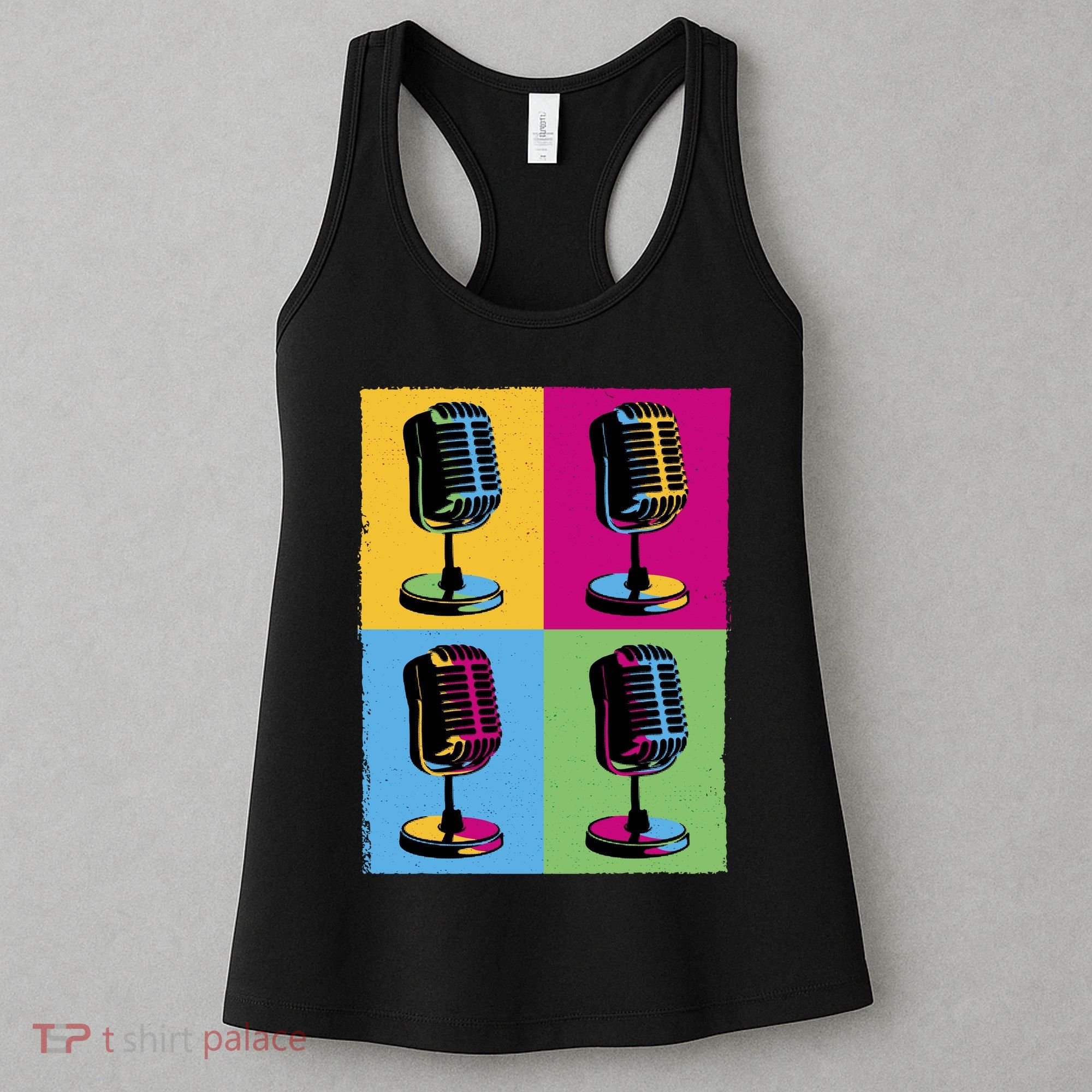 Pop Art Microphone Music Women's Tank Top