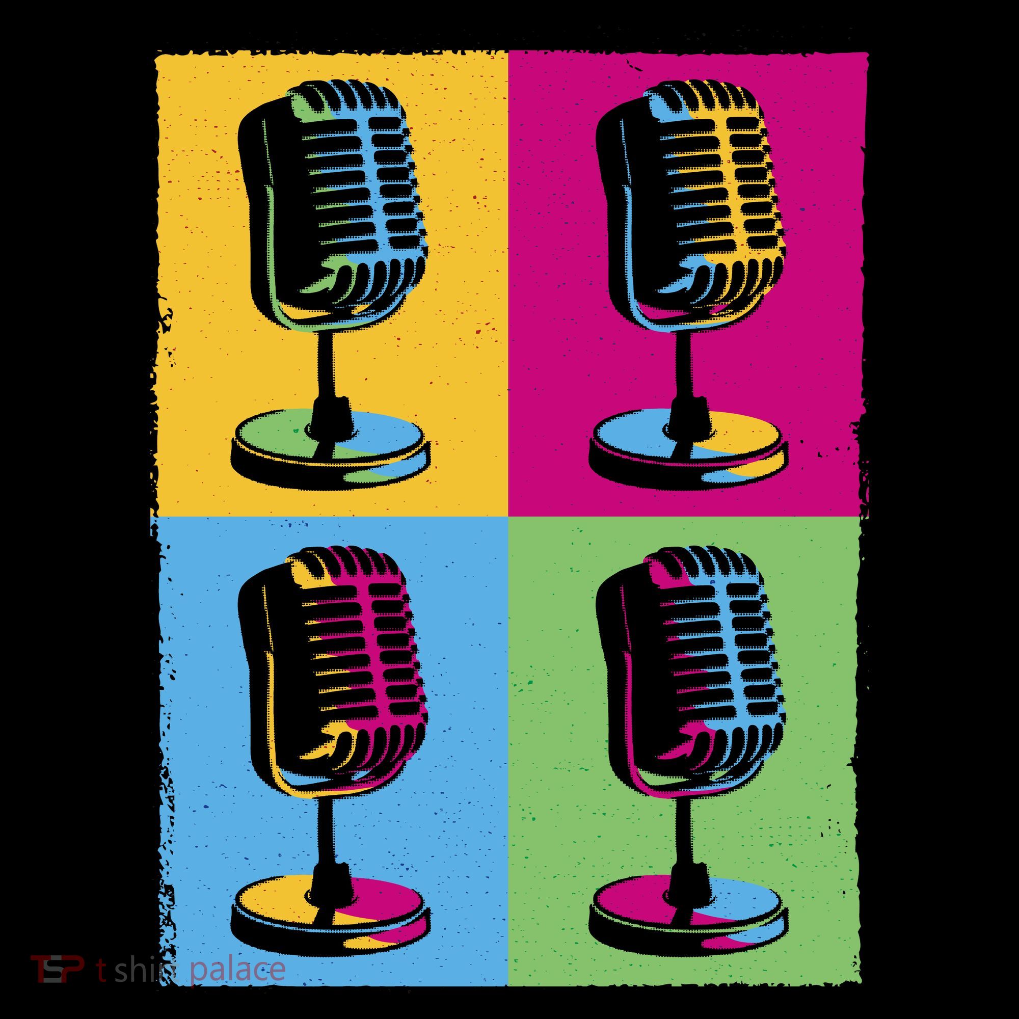 Pop Art Microphone Music Women's Tank Top
