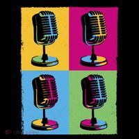 Pop Art Microphone Music Baby Bodysuit thumb 2