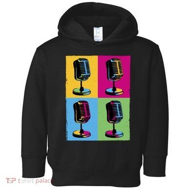 Pop Art Microphone Music Toddler Hoodie