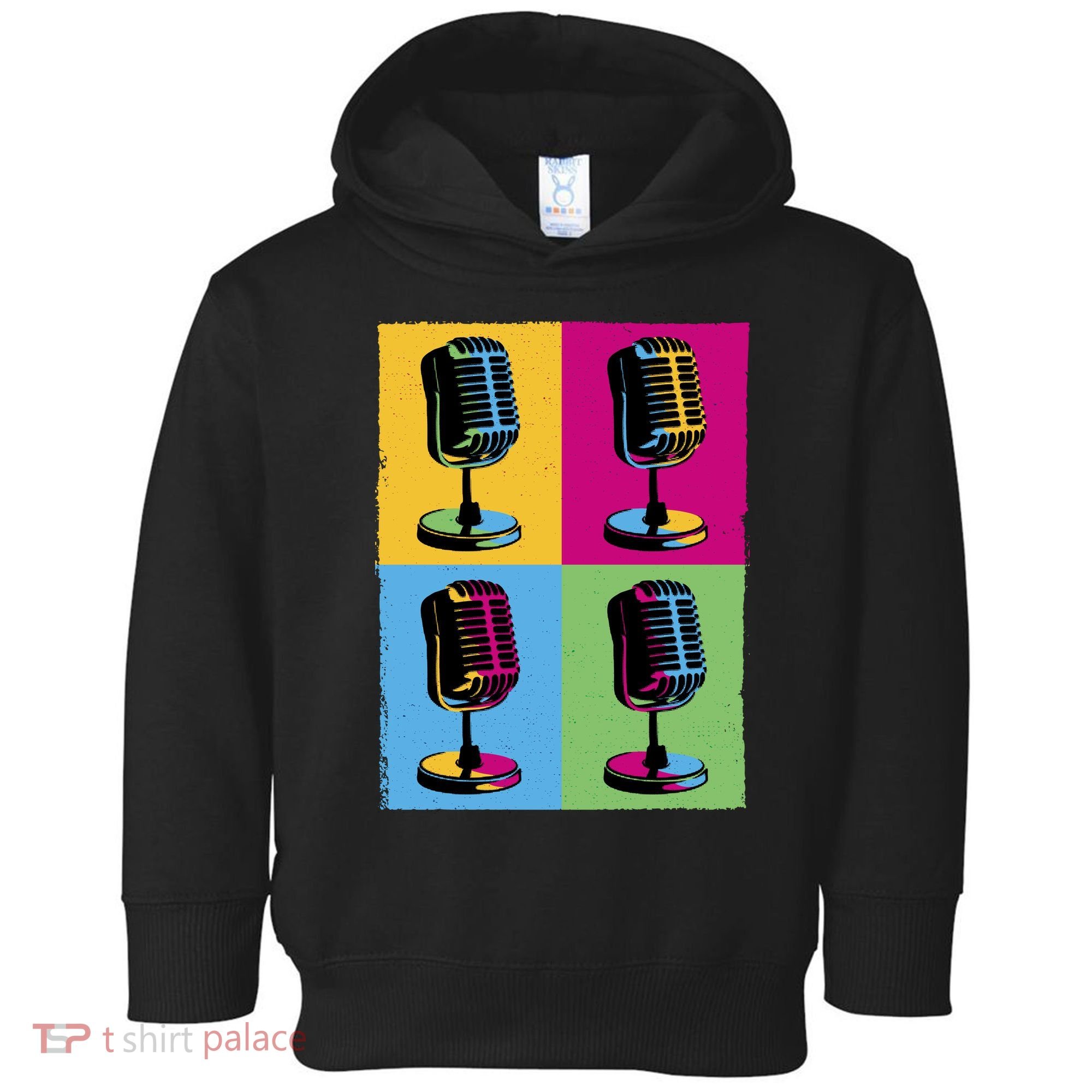 Pop Art Microphone Music Toddler Hoodie