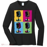 Pop Art Microphone Music Women's Long Sleeve Shirt thumb 0