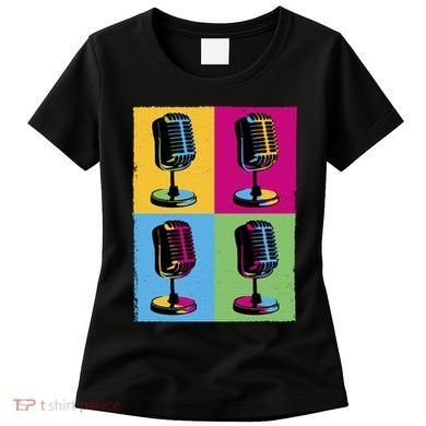 Pop Art Microphone Music Women's T-Shirt