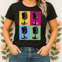 Pop Art Microphone Music Women's T-Shirt thumb 2