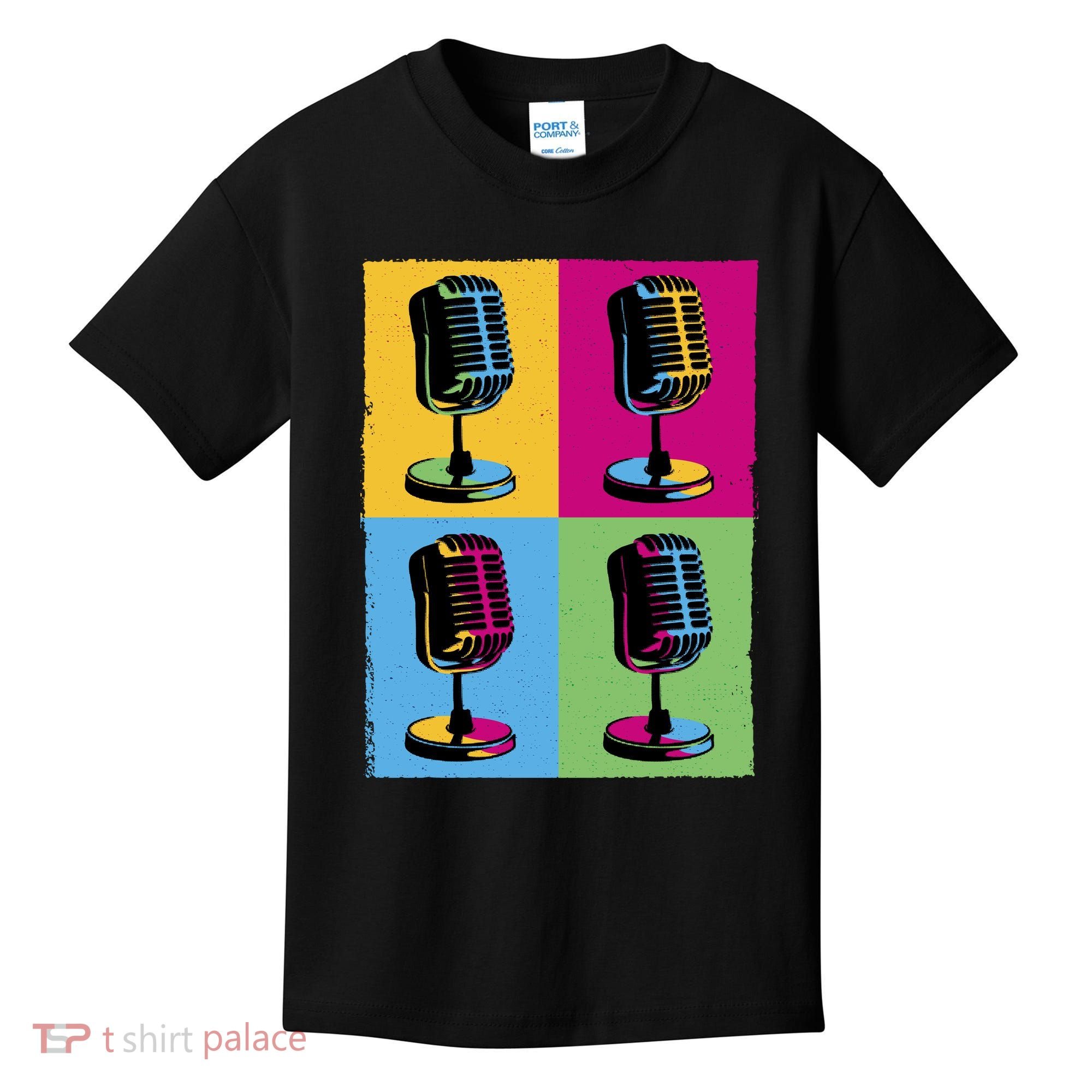 Pop Art Microphone Music Kids T-Shirt