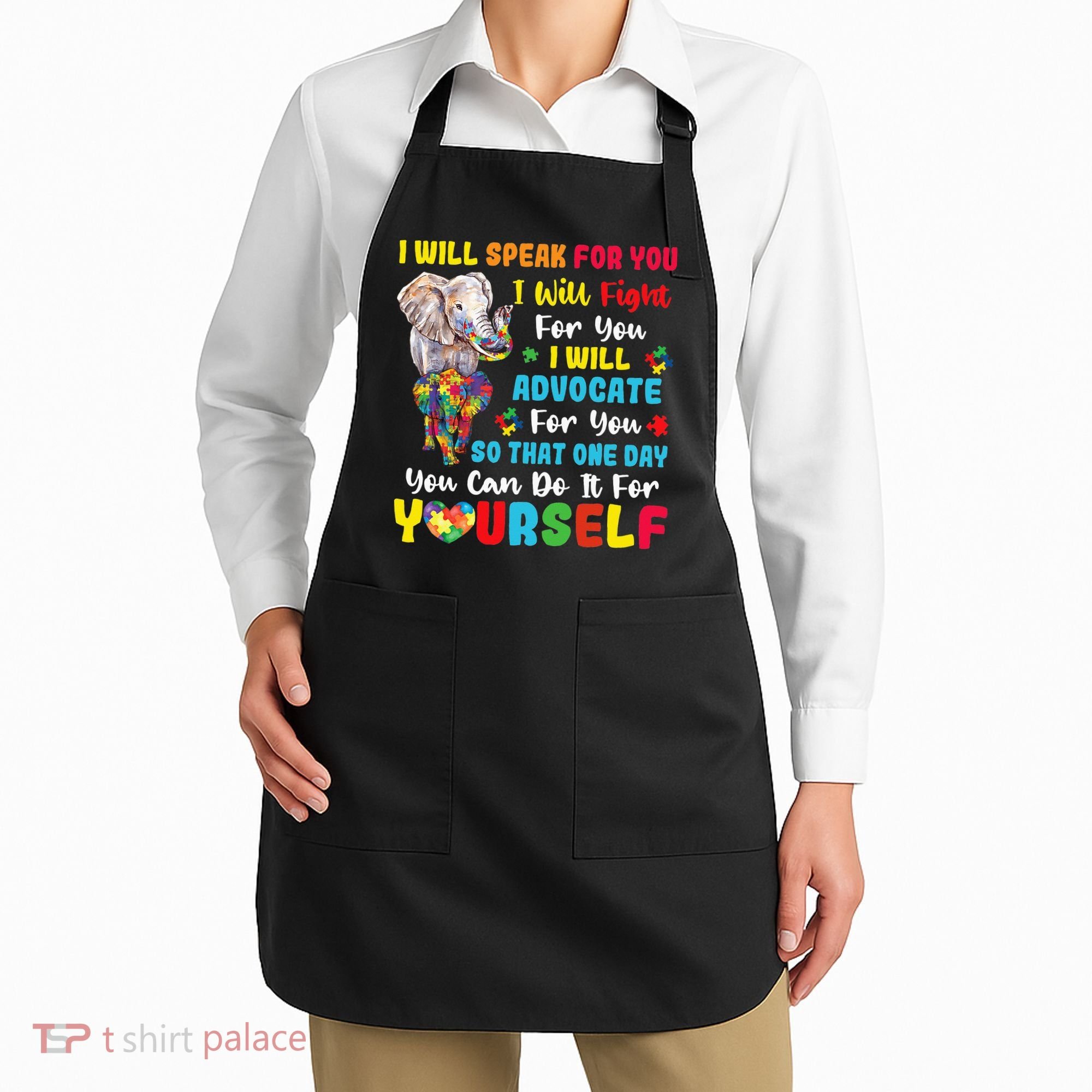 puzzle Autism Mom Elephant Autism Awareness Apron