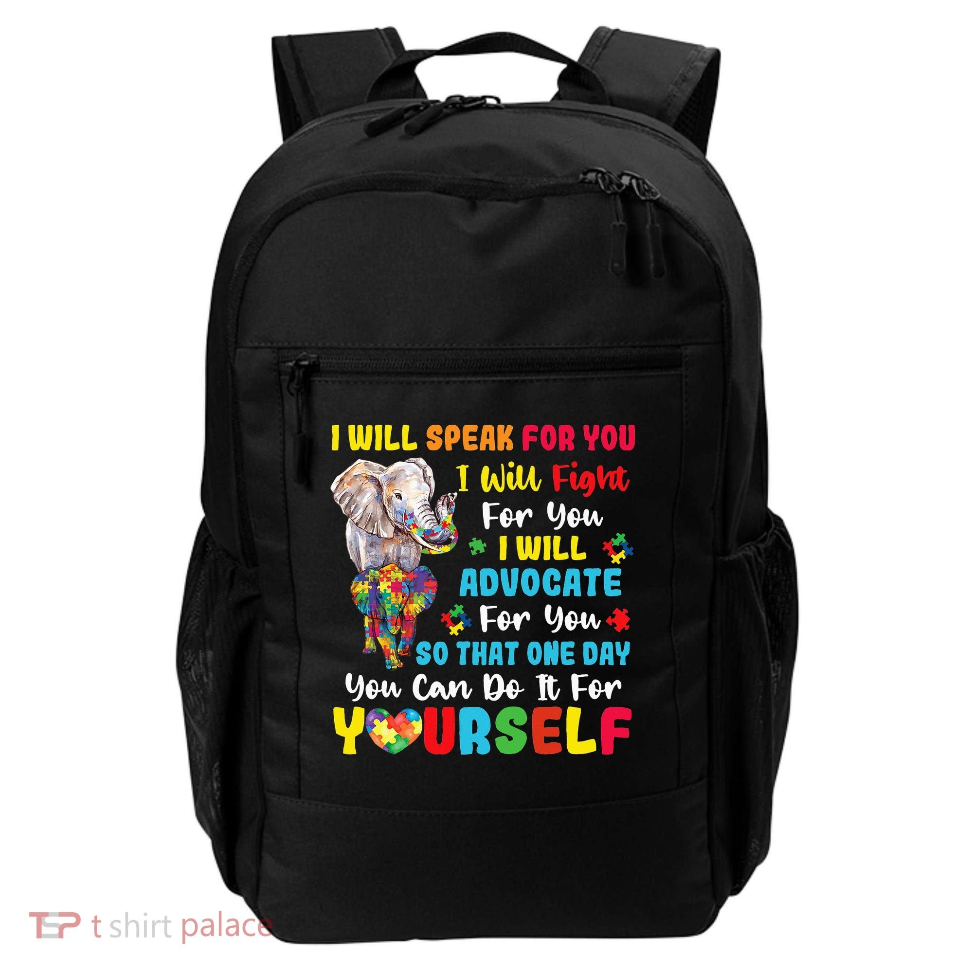 puzzle Autism Mom Elephant Autism Awareness Backpack