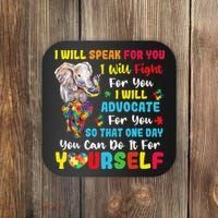 puzzle Autism Mom Elephant Autism Awareness Coaster thumb 0