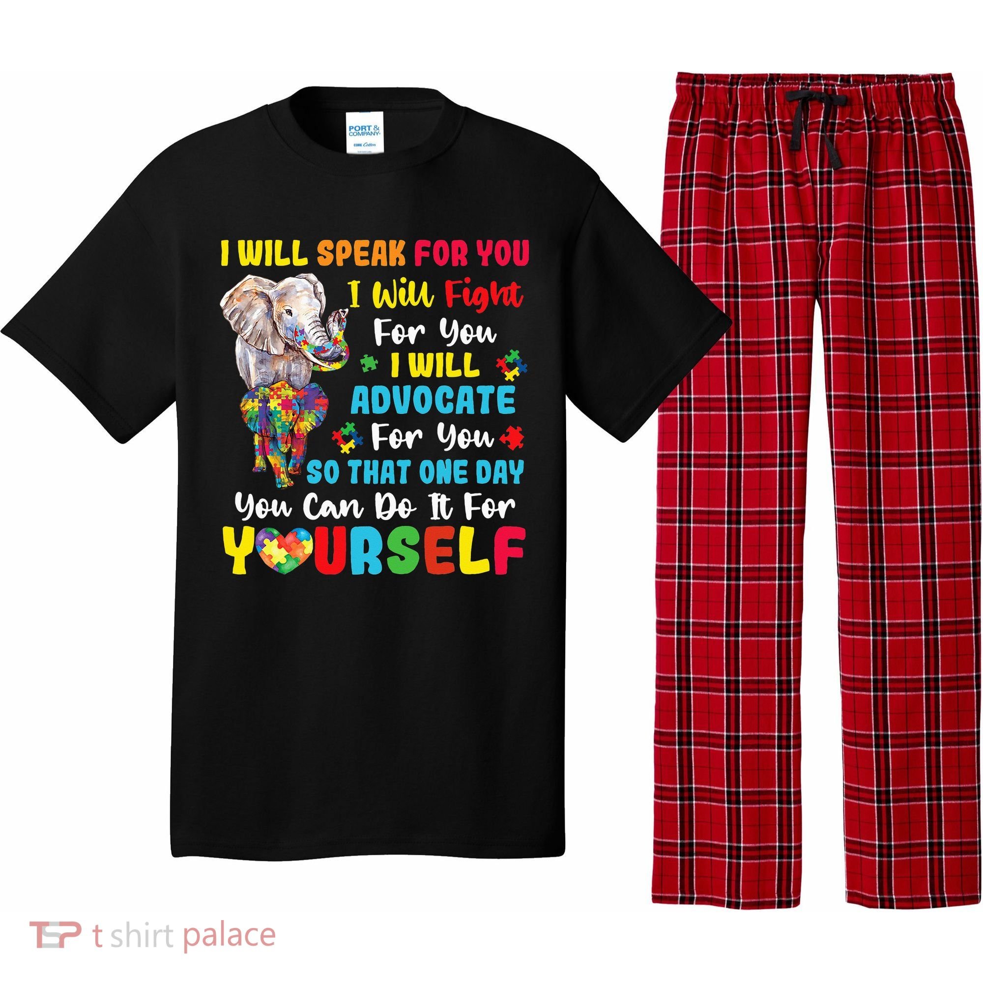 puzzle Autism Mom Elephant Autism Awareness Pajama Set