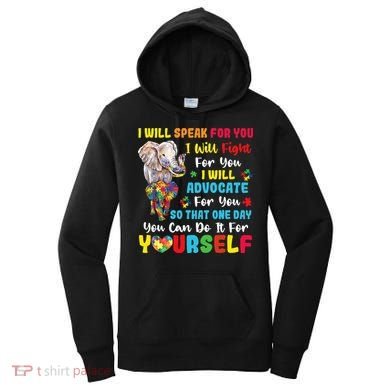puzzle Autism Mom Elephant Autism Awareness Women's Hoodie