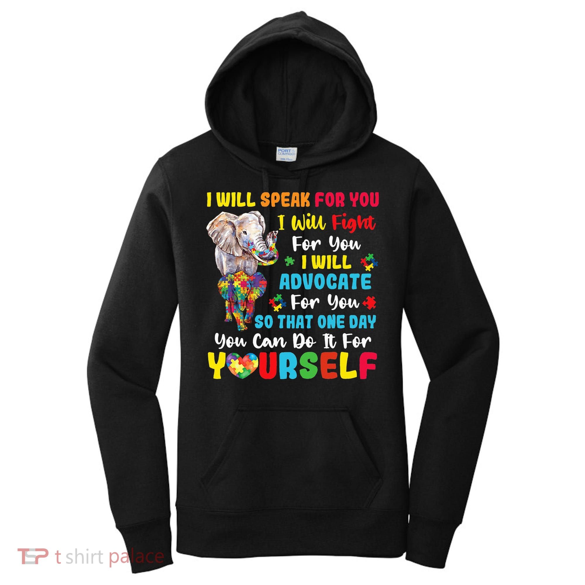 puzzle Autism Mom Elephant Autism Awareness Women's Hoodie