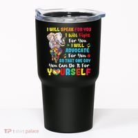 puzzle Autism Mom Elephant Autism Awareness Tumbler thumb 0