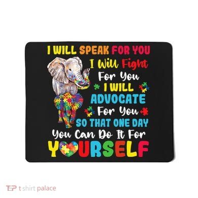 puzzle Autism Mom Elephant Autism Awareness Mousepad