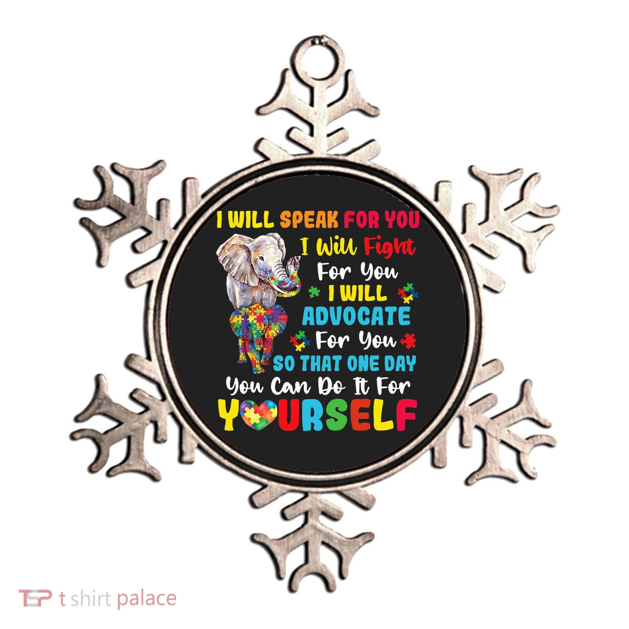 puzzle Autism Mom Elephant Autism Awareness Ornament