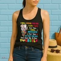 puzzle Autism Mom Elephant Autism Awareness Women's Tank Top thumb 2