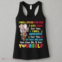 puzzle Autism Mom Elephant Autism Awareness Women's Tank Top thumb 3
