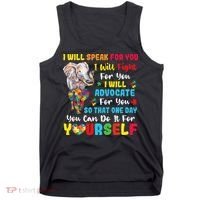 puzzle Autism Mom Elephant Autism Awareness Tank Top thumb 0