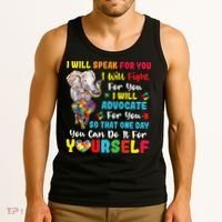 puzzle Autism Mom Elephant Autism Awareness Tank Top thumb 3