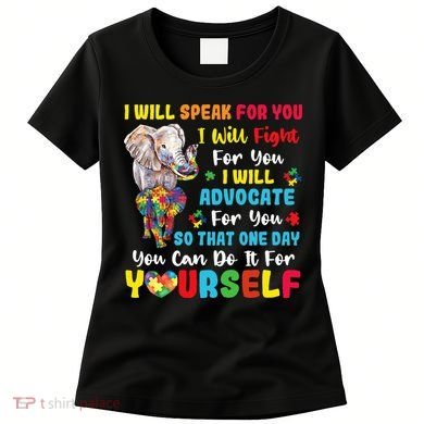 puzzle Autism Mom Elephant Autism Awareness Women's T-Shirt