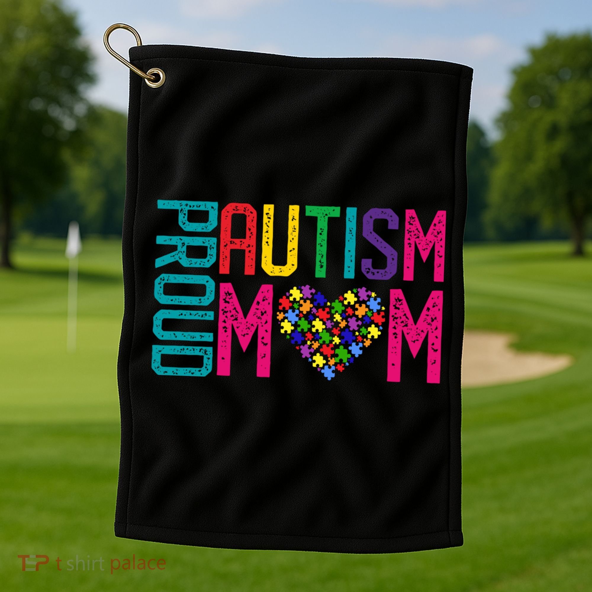 Proud Autism Mom Autism Awareness Day Month Golf Towel