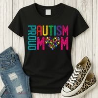 Proud Autism Mom Autism Awareness Day Month Women's T-Shirt thumb 3