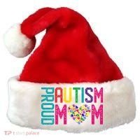 Proud Autism Mom Autism Awareness Day Month Santa Hat thumb 0
