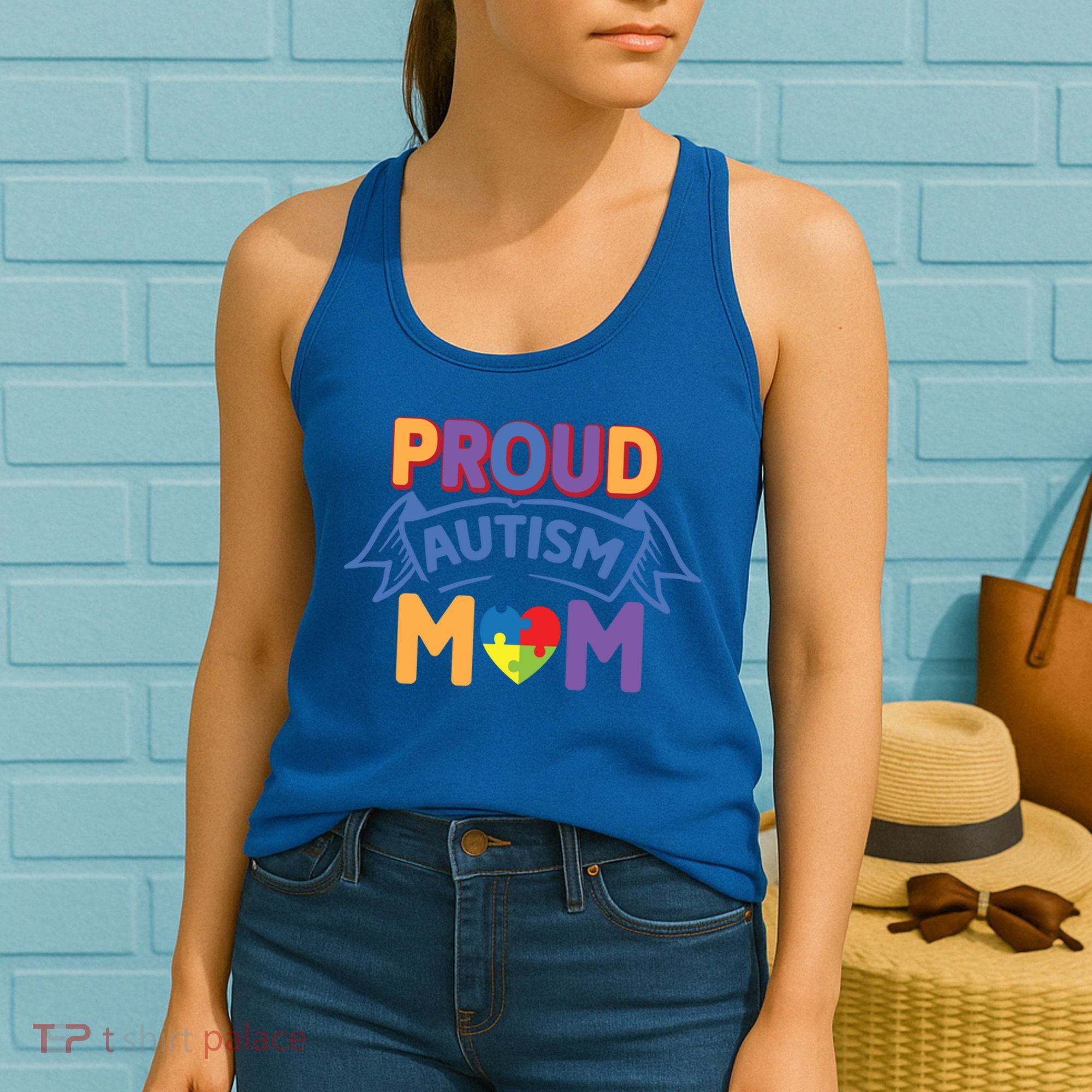 Proud Autism Mom Awareness Gift Women's Tank Top