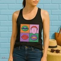 Pop Art Mouths Women's Tank Top thumb 2