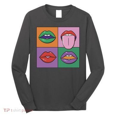 Pop Art Mouths Long Sleeve Shirt