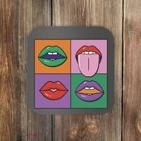 Pop Art Mouths Coaster thumb 0
