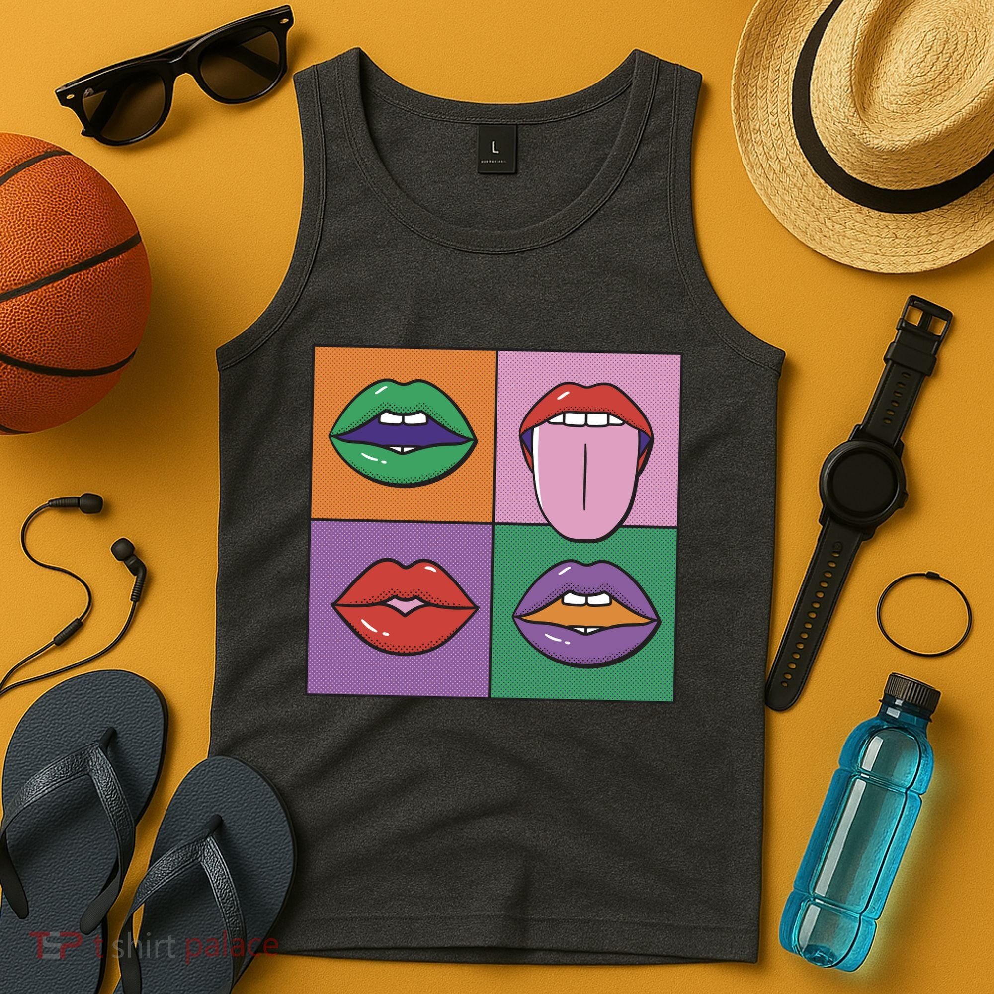 Pop Art Mouths Tank Top
