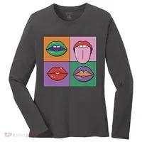 Pop Art Mouths Women's Long Sleeve Shirt thumb 0