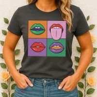 Pop Art Mouths Women's T-Shirt thumb 2
