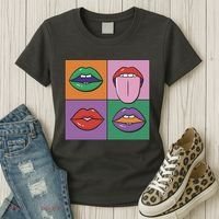 Pop Art Mouths Women's T-Shirt thumb 3