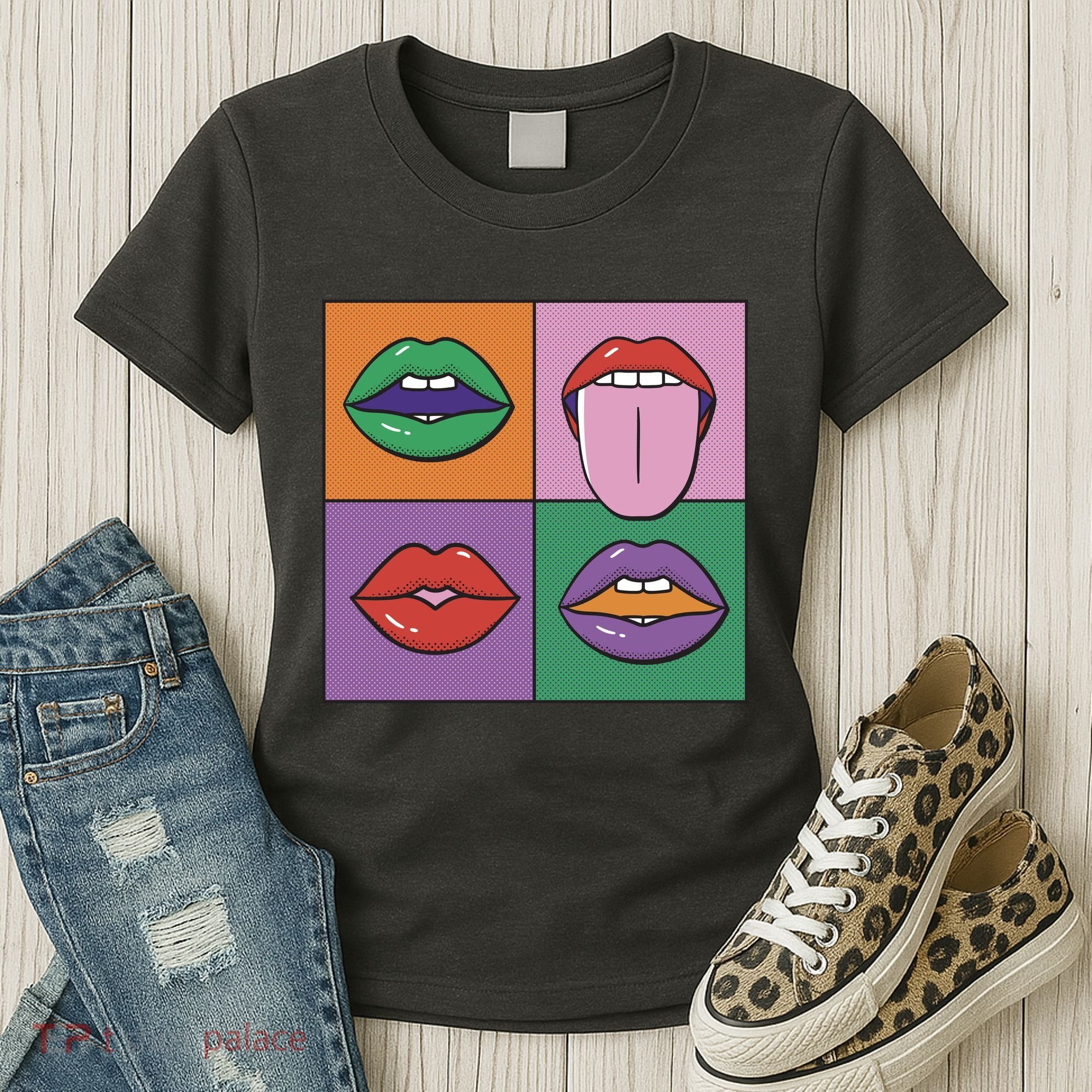 Pop Art Mouths Women's T-Shirt