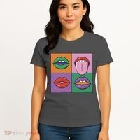 Pop Art Mouths Women's T-Shirt thumb 4
