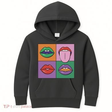 Pop Art Mouths Kids Hoodie