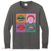 Pop Art Mouths Kids Long Sleeve Shirt thumb 0