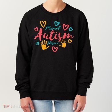 Proud Autism Mom Handprints Women's Sweatshirt